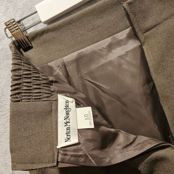 Norton McNaughten Skirt Blazer Set Womens 10 Brown Jacket Pencil Skirt USA Made - Picture 12 of 15